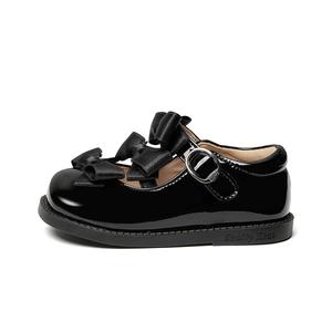 Детская кожаная обувь Princess Collection Breathable Balance Snoffy, черный