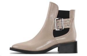 Женские сапоги челси с пряжкой 50 мм GANNI, умбра