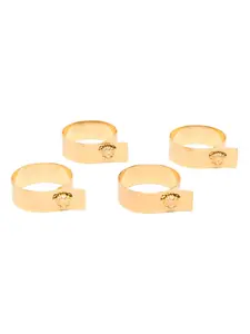 Набор из четырех колец для салфеток Versace, золотистый