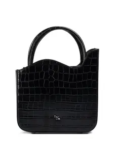 Мини-сумка с тиснением под крокодила Le Silla, черный