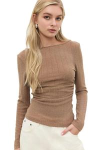 No Matter What Топ 'Bluz' в светло-коричневом цвете