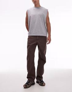 Джинсы Workwear унисекс 568 свободного прямого кроя в коричневом цвете с эффектом потертости Levi'S