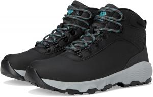 Columbia Womens Newton Wander Leather, Black/Teal