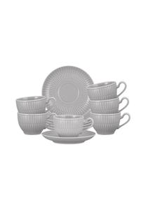 Чашки кофейные Seltmann Weiden Amina с Блюдцеми, 100 мл, 6 штук, серый