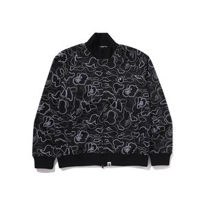 A BATHING APE Бейп неоновый камуфляжный жаккардовый спортивный пиджак, Black BKX
