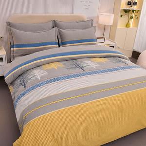 LUOLAI HOME Комплект постельного белья, 4 предмета, простыня, пододеяльник 200x230 см, цвет Gao Ya Ren Sheng Ka R