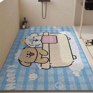 Dajiang Ковер 60х120 см для ванной комнаты с противоскользящим покрытием, с принтом для собак, для детей и пожилых