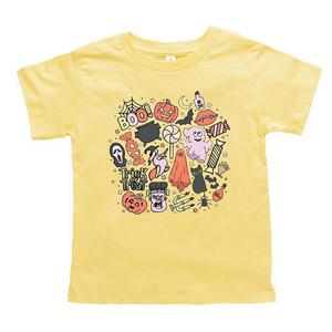Футболка с короткими рукавами и графическим рисунком для малышей «Хэллоуин» The Juniper Shop, желтый