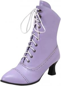 Женские ботильоны на шнуровке в стиле стимпанк с высоким каблуком и толстой подошвой, короткие туфли Generic, 5002