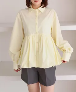 Рубашка с баской и воздушным шаром Archives, цвет Yellow