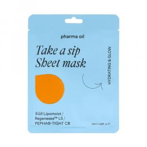 Маска для лица sheet face mask take a sip Pharma Oil, объем 25 мл.