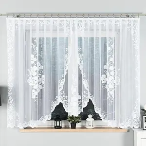 ФУКСИЯ - Готовая жаккардовая штора с подгибом по низу - 400х160 см - белый цвет MARKIZETA HOME