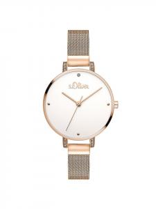 s.Oliver Кварцевые часы SO-3552-MQ в корпусе из розового золота