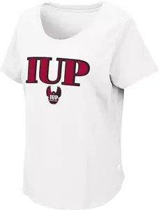 Женская белая футболка IUP Crimson Hawks Colosseum