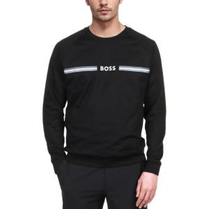 Джемпер Boss Logo print Cotton Sweatshirt HUGO BOSS, черный