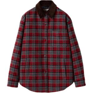 MIU MIU Женский пуховик красный серый, Red Gray