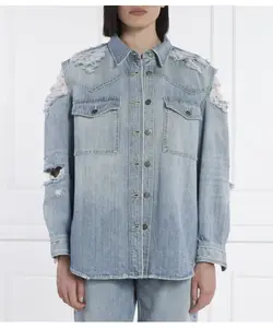 Джинсовая рубашка Oversize fit Dondup - Made In Italy, синий