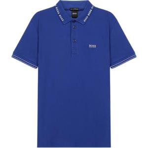 Футболка поло с коротким рукавом мужская синяя HUGO BOSS