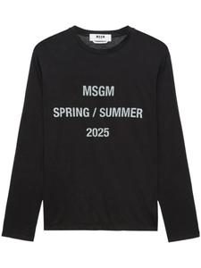 Футболка с надписью MSGM, черный