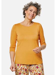 Удобная рубашка из вискозы с эластаном кукурузно-желтого цвета GOLDNER