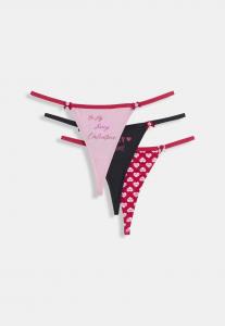 Трусы Juicy Couture BE MY VALENTINE 3 PACK, Almond Blossom/Toreador/Black/Multi-Coloured