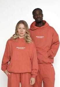 Худи Multiply Apparel OVERSIZE CONTOURED, Etruscan Red/Red