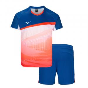 Mizuno Футболка для бадминтона унисекс orange red