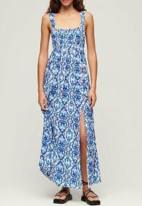Длинное платье TIE BACK Superdry, синий