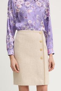 Льняная юбка из танзании Luisa Spagnoli, бежевый