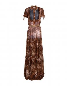 Макси платье Elisabetta Franchi, коричневый
