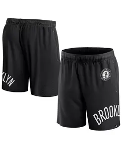 Мужские черные шорты Brooklyn Nets Free Throw Mesh Fanatics