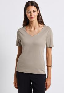Футболка Street One MIT HERZAUSSCHNITT, Beige