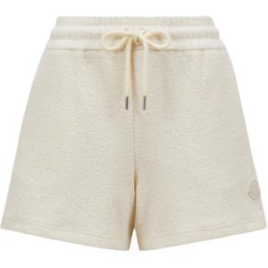 Шорты с завязками и нашивкой с логотипом Moncler, белый