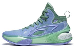 Баскетбольные кроссовки YuShuai 17 мужские, среднего размера, фиолетово-голубые Lining