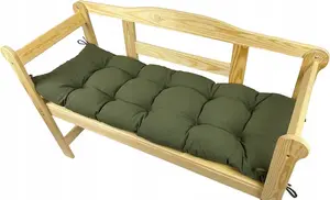 Подушка для садовой скамейки, оливковая, 160x40x8, садовая подушка, подушка для садового сиденья, подушка для улицы, садовая подушка