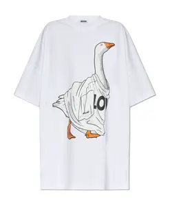 Платье с принтом Moschino, белый