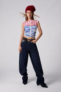 Женские двухцветные джинсовые брюки Desigual, Dark blue