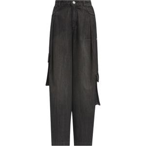 SS25 Soft Denim Cargo Jоггеры джинсы женские Adidas Originals, черный