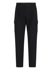 Брюки с накладными карманами и нашивкой-логотипом Herno, синий