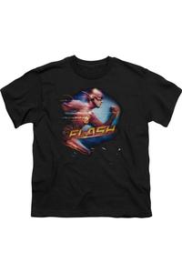 Футболка с коротким рукавом "Флэш - самый быстрый человек" для детей Gildan, черный