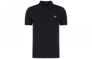 Поло с коротким рукавом с вышивкой лаврового венка FRED PERRY, синий