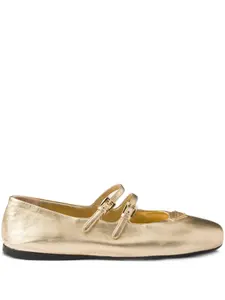 Балетки с логотипом Prada, желтый