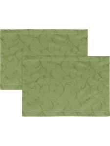 Erwin Müller Набор жаккардовых салфеток под тарелки, 2 шт , Дюссельдорф, зеленый цвет