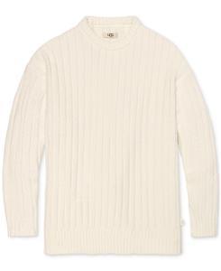 Женская вязаная ночная блузка UGG Riz с длинными рукавами в рубчик UGG, Cream