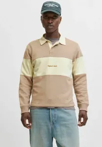 Футболка-Поло jornorrebro с блокировкой Jack & Jones, Mocha Meringue