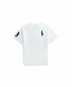 Хлопковая футболка Big Pony (для мальчиков, возраст 8-20 лет) Polo Ralph Lauren, цвет 100 White