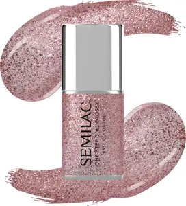 УФ-лак для ногтей Semilac 3in1 UV-Nagellack Glossy Glitter Pink