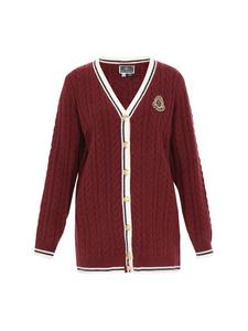 DreiMaster Женский кардиган винного, темно-синего и кремового цвета