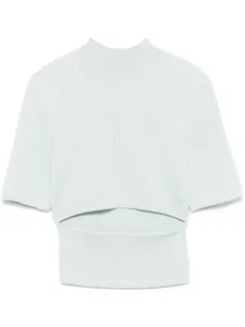 Футболка в рубчик Alaïa, зеленый