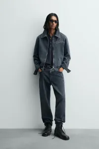 Zara Джинсовая куртка на молнии, лимитированная серия